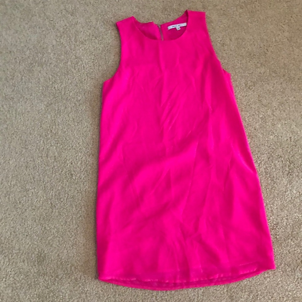 Hot Pink Dress with Zipper Back